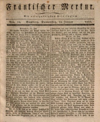 Fränkischer Merkur (Bamberger Zeitung) Donnerstag 24. Januar 1833