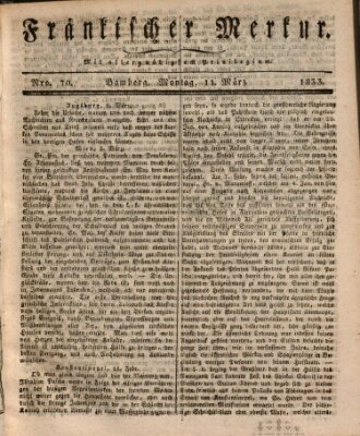 Fränkischer Merkur (Bamberger Zeitung) Montag 11. März 1833