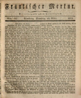 Fränkischer Merkur (Bamberger Zeitung) Samstag 16. März 1833