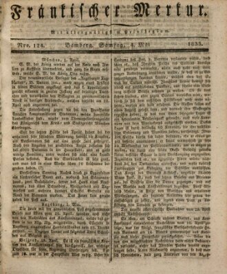 Fränkischer Merkur (Bamberger Zeitung) Samstag 4. Mai 1833