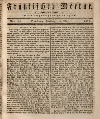 Fränkischer Merkur (Bamberger Zeitung) Freitag 10. Mai 1833