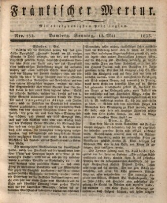 Fränkischer Merkur (Bamberger Zeitung) Sonntag 12. Mai 1833