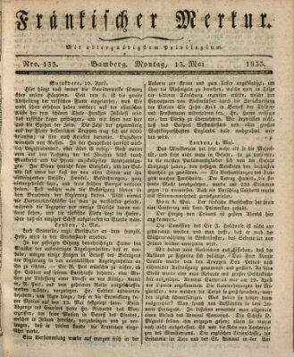 Fränkischer Merkur (Bamberger Zeitung) Montag 13. Mai 1833