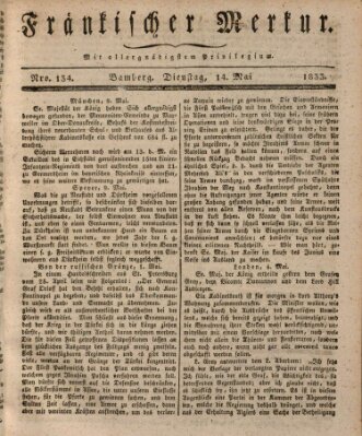 Fränkischer Merkur (Bamberger Zeitung) Dienstag 14. Mai 1833