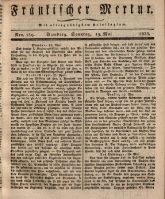 Fränkischer Merkur (Bamberger Zeitung) Sonntag 19. Mai 1833