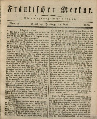 Fränkischer Merkur (Bamberger Zeitung) Freitag 24. Mai 1833