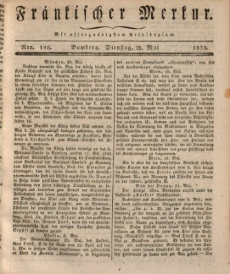 Fränkischer Merkur (Bamberger Zeitung) Dienstag 28. Mai 1833