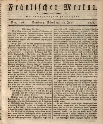 Fränkischer Merkur (Bamberger Zeitung) Dienstag 25. Juni 1833