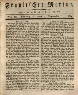 Fränkischer Merkur (Bamberger Zeitung) Mittwoch 11. September 1833