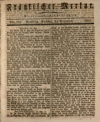 Fränkischer Merkur (Bamberger Zeitung) Samstag 21. Dezember 1833
