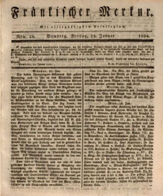 Fränkischer Merkur (Bamberger Zeitung) Freitag 24. Januar 1834