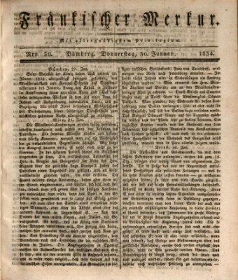 Fränkischer Merkur (Bamberger Zeitung) Donnerstag 30. Januar 1834