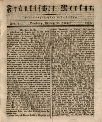 Fränkischer Merkur (Bamberger Zeitung) Freitag 31. Januar 1834