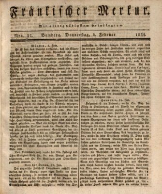 Fränkischer Merkur (Bamberger Zeitung) Donnerstag 6. Februar 1834