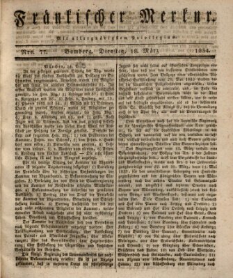 Fränkischer Merkur (Bamberger Zeitung) Dienstag 18. März 1834