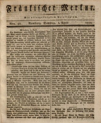 Fränkischer Merkur (Bamberger Zeitung) Samstag 5. April 1834