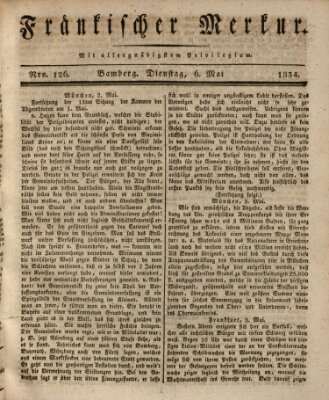 Fränkischer Merkur (Bamberger Zeitung) Dienstag 6. Mai 1834