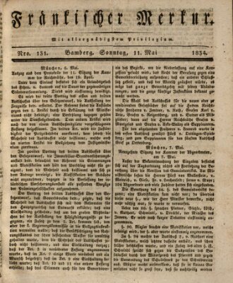 Fränkischer Merkur (Bamberger Zeitung) Sonntag 11. Mai 1834