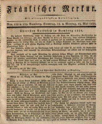 Fränkischer Merkur (Bamberger Zeitung) Montag 19. Mai 1834