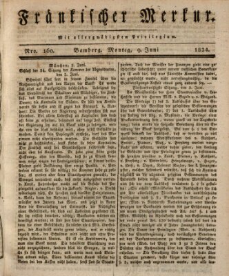 Fränkischer Merkur (Bamberger Zeitung) Montag 9. Juni 1834