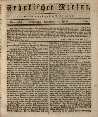 Fränkischer Merkur (Bamberger Zeitung) Dienstag 17. Juni 1834