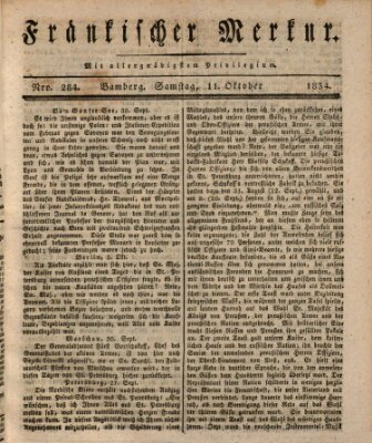 Fränkischer Merkur (Bamberger Zeitung) Samstag 11. Oktober 1834