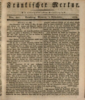 Fränkischer Merkur (Bamberger Zeitung) Montag 3. November 1834