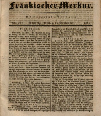 Fränkischer Merkur (Bamberger Zeitung) Montag 14. September 1835