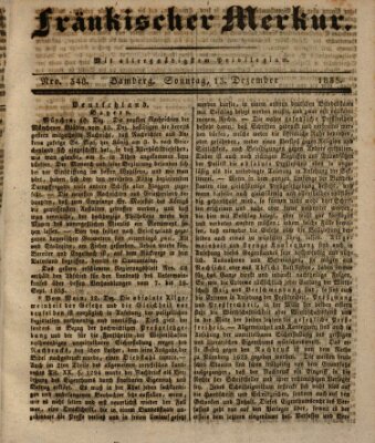 Fränkischer Merkur (Bamberger Zeitung) Sonntag 13. Dezember 1835