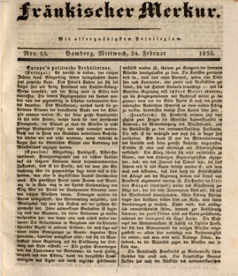 Fränkischer Merkur (Bamberger Zeitung) Mittwoch 24. Februar 1836