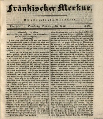 Fränkischer Merkur (Bamberger Zeitung) Sonntag 20. März 1836