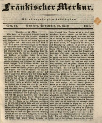 Fränkischer Merkur (Bamberger Zeitung) Donnerstag 24. März 1836