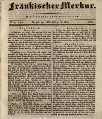 Fränkischer Merkur (Bamberger Zeitung) Dienstag 3. Mai 1836