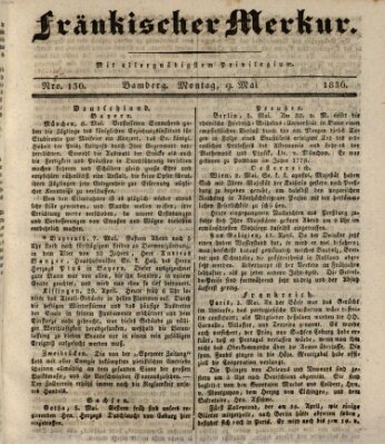 Fränkischer Merkur (Bamberger Zeitung) Montag 9. Mai 1836