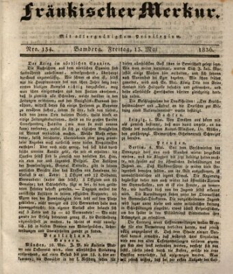 Fränkischer Merkur (Bamberger Zeitung) Freitag 13. Mai 1836