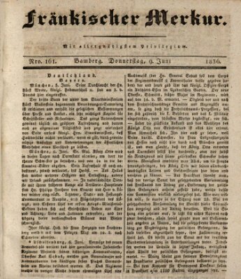 Fränkischer Merkur (Bamberger Zeitung) Donnerstag 9. Juni 1836