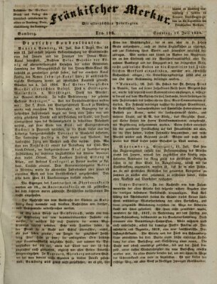 Fränkischer Merkur (Bamberger Zeitung) Sonntag 17. Juli 1836