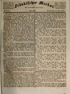 Fränkischer Merkur (Bamberger Zeitung) Donnerstag 21. Juli 1836