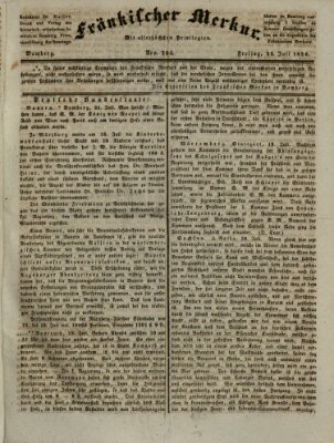 Fränkischer Merkur (Bamberger Zeitung) Freitag 22. Juli 1836