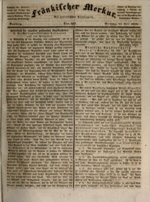 Fränkischer Merkur (Bamberger Zeitung) Montag 25. Juli 1836