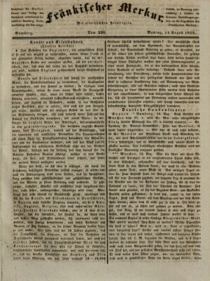 Fränkischer Merkur (Bamberger Zeitung) Montag 15. August 1836