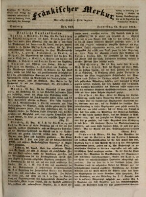 Fränkischer Merkur (Bamberger Zeitung) Donnerstag 25. August 1836