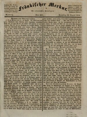 Fränkischer Merkur (Bamberger Zeitung) Sonntag 28. August 1836