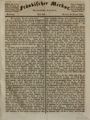 Fränkischer Merkur (Bamberger Zeitung) Montag 29. August 1836