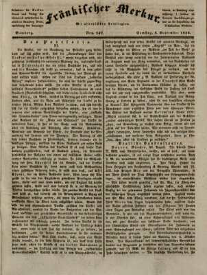 Fränkischer Merkur (Bamberger Zeitung) Samstag 3. September 1836