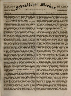 Fränkischer Merkur (Bamberger Zeitung) Sonntag 11. September 1836