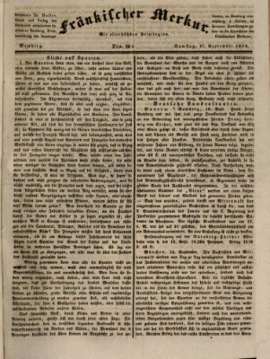 Fränkischer Merkur (Bamberger Zeitung) Samstag 17. September 1836