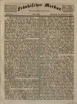 Fränkischer Merkur (Bamberger Zeitung) Mittwoch 28. September 1836