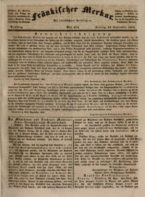 Fränkischer Merkur (Bamberger Zeitung) Freitag 30. September 1836