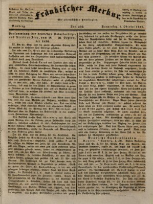 Fränkischer Merkur (Bamberger Zeitung) Donnerstag 6. Oktober 1836